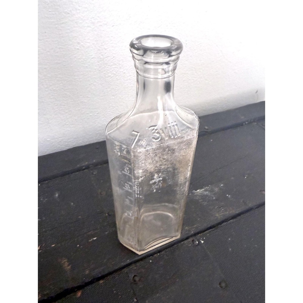 Vintage Owens Clear Glass Bottle 3VIII Apothecary Medicine Bottle - Picture 2 of 7